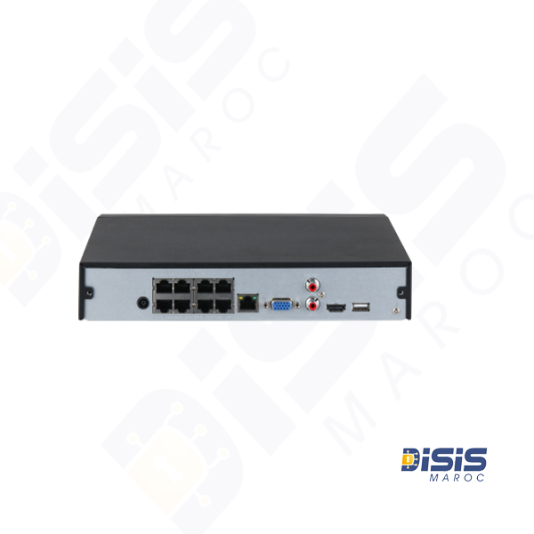 8CH Compact 1U 8PoE 1HDD Lite Network Video Recorder