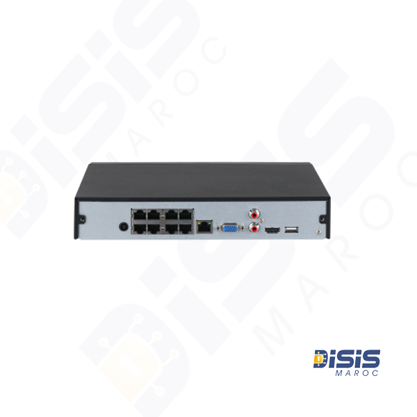 8CH Compact 1U 8PoE 1HDD WizSense Network Video Recorder