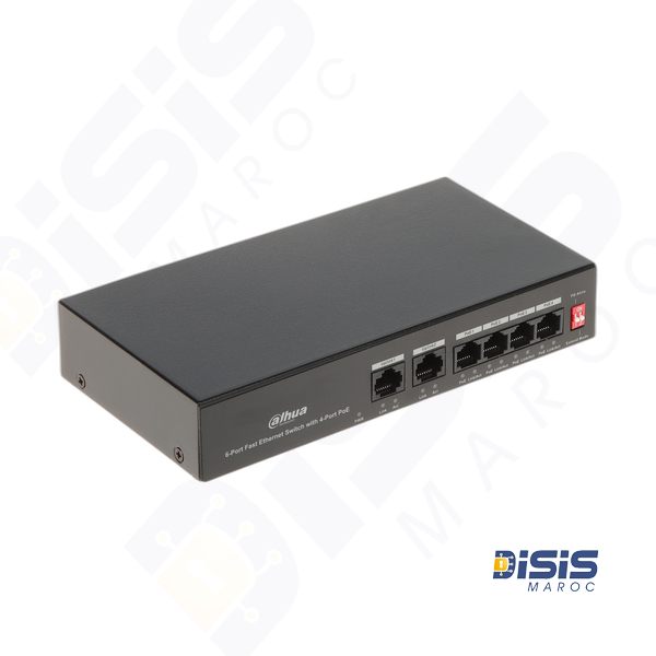 Commutateur PoE 6 ports, modèle PFS3006-4ET-36