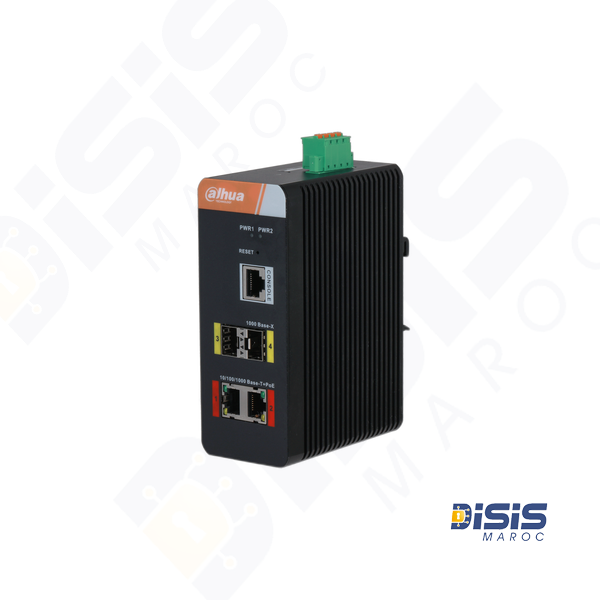 Commutateur Industriel Gigabit à 4 Ports - DH-IS4204-2GT-120