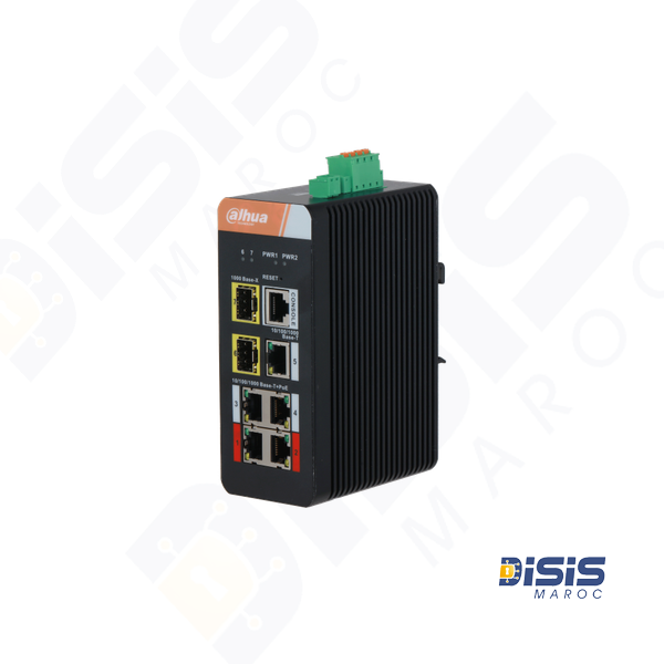 Commutateur Industriel Gigabit à 7 Ports - DH-IS4207-4GT-120