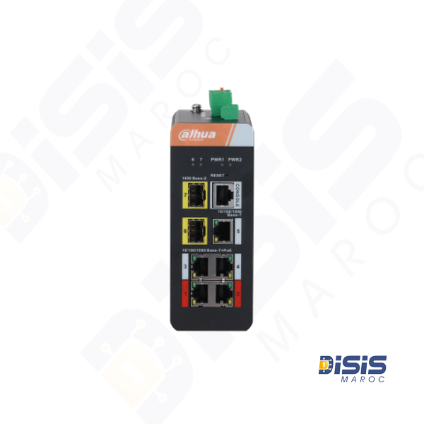 Commutateur Industriel Gigabit à 7 Ports - DH-IS4207-4GT-120