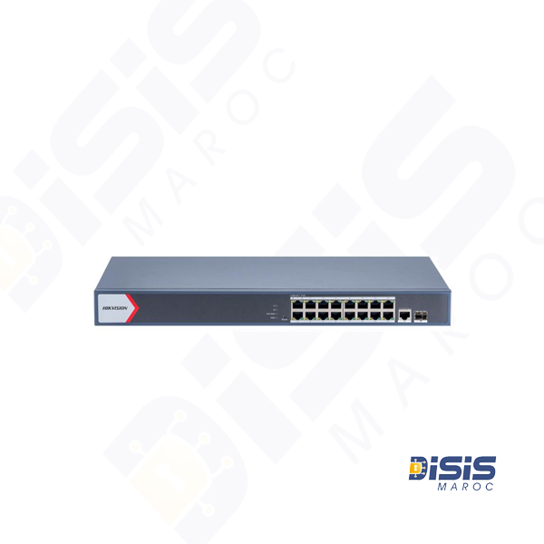 Switch Hikvision 16x1000Mbps+1x1000Mbps+1xSFP,230W POE,Smart DS-3E1518P-EI