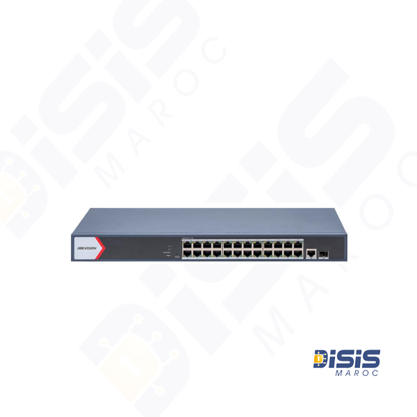 Switch Hikvision 24x1000Mbps+1x1000Mbps+1xSFP,370W POE,Smart DS-3E1526P-EI