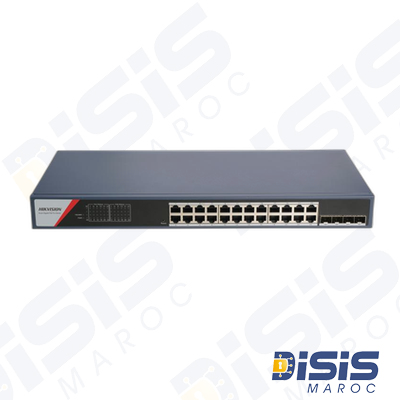 HIKVISION Switch Gigabit POE Smart 24 ports, 4 GE SFP, 370 W (DS-3E1528P-SI-24P4F)