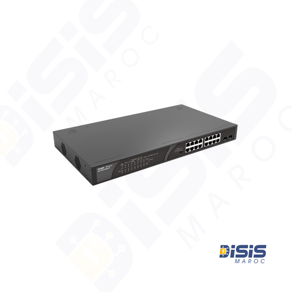 Commutateur PoE non géré à 18 ports 10\/100\/1000 Mbps RG-ES118GS-P