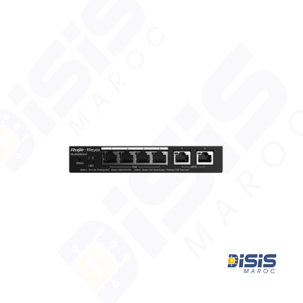 Switch PoE intelligent et compatible Cloud à 6 ports RG-ES206GC-P