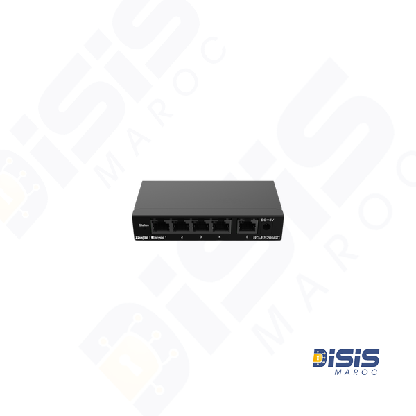 Switch compatible cloud de 5 ports gigabits non-PoE RG-ES205GC