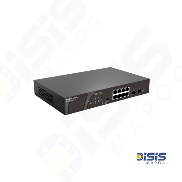 Commutateur PoE non géré à 10 ports 10\/100\/1000 Mbps RG-ES110GDS-P