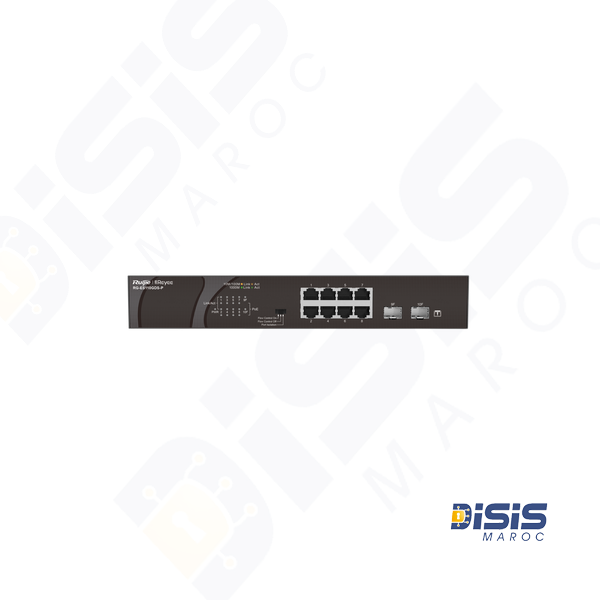 Commutateur PoE non géré à 10 ports 10\/100\/1000 Mbps RG-ES110GDS-P