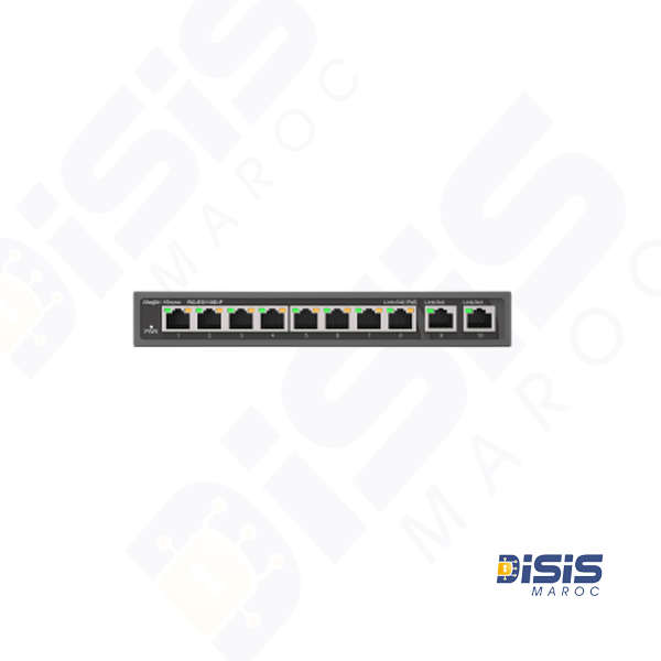 Commutateur de bureau non géré à 8 ports 10\/100 Mbps RG-ES110D-P