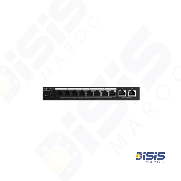 Switch PoE intelligent et compatible Cloud à 10 ports Gigabits RG-ES210GC-LP