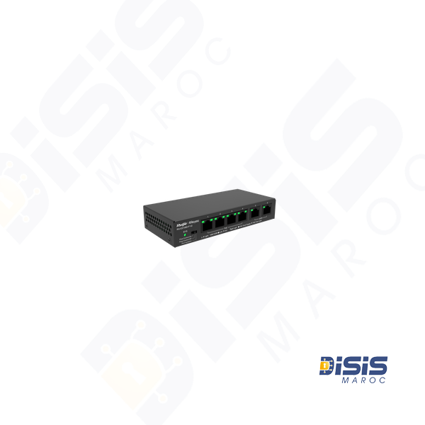 Commutateur de bureau non géré à 6 ports 10\/100 Mbps RG-ES106D-P V2