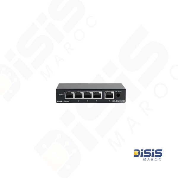 Commutateur non PoE non géré à 5 ports 10\/100\/1000 Mbps RG-ES105GD