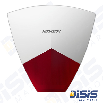 Sirène filaire Hikvision 110dB avec Flash Rouge DS-PS102X/RED