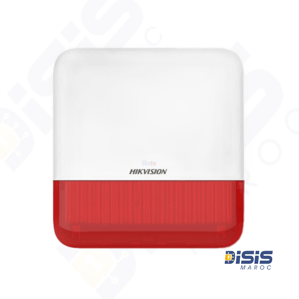 DS-PS1-E-WB/RED – Sirène Externe Sans Fil Anti-intrusion Rouge – HIKVISION