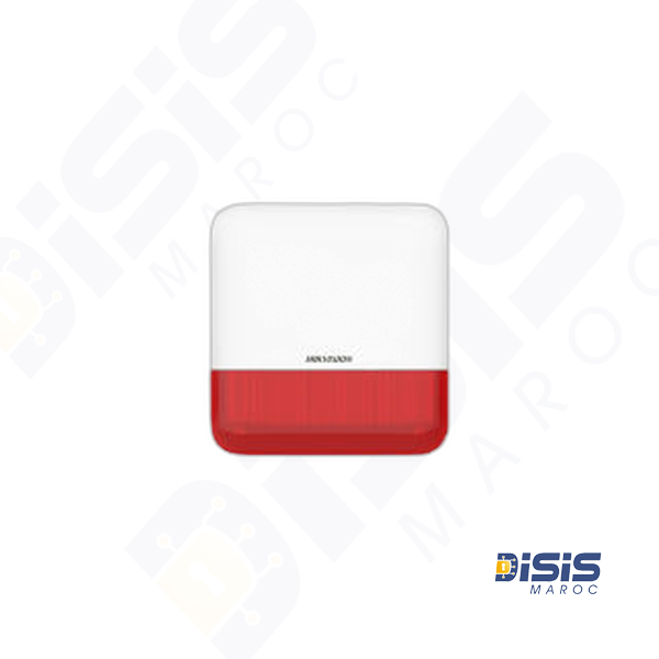 DS-PS1-E-WB/RED – Sirène Externe Sans Fil Anti-intrusion Rouge – HIKVISION