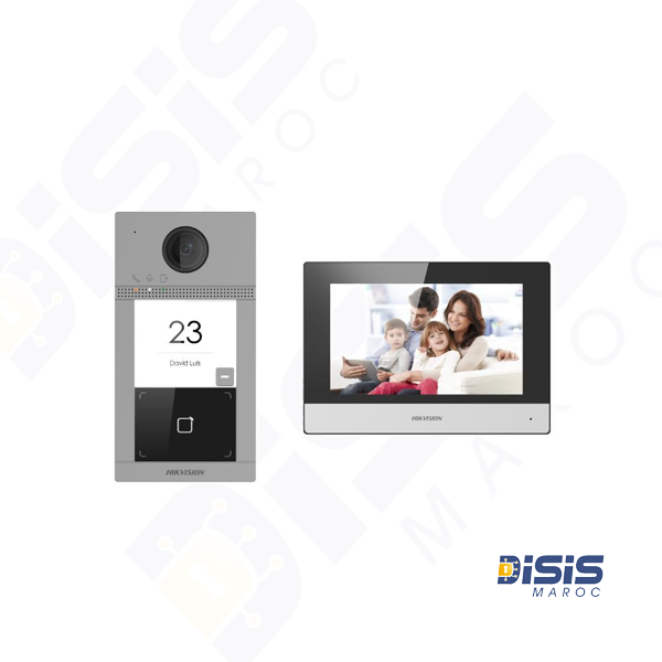 Hikvision Videophone DS-KIS604-S IP, 2MP, Built-in card reader, PoE, IK08, IP65 (DS-KV8113-WME1(C)&DS-KH6320-WTE1)