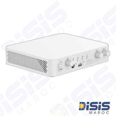 Amplificateur réseau Hikvision DS‑QAE1A80G1‑VB-B 80 W 2 zones USB/Bluetooth