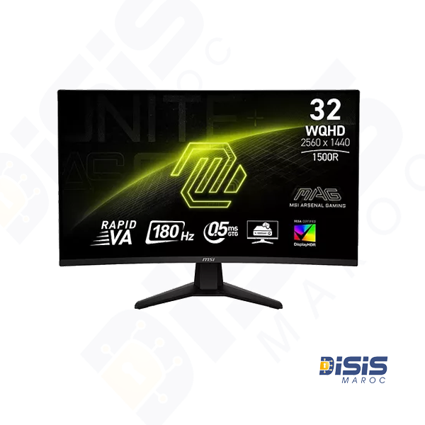 Moniteur MSI MAG 32CQ6F 32" 180Hz 2K Curved