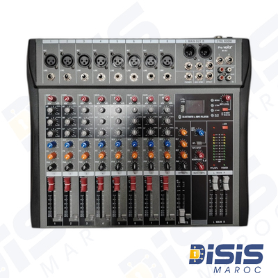 MIXEUR PRO PHONIC VOICE M-8U AVEC 8 PISTES